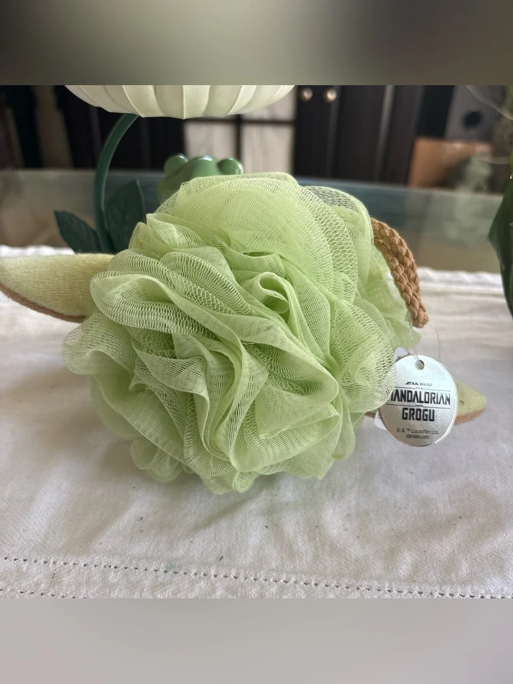 Bath & Body Works Grogu Green Bath Pouf with Ears
